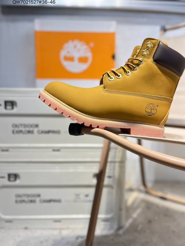 Timberland High-Top Casual Yellow Boots with Fleece Lining - Winter Warmth, Outd