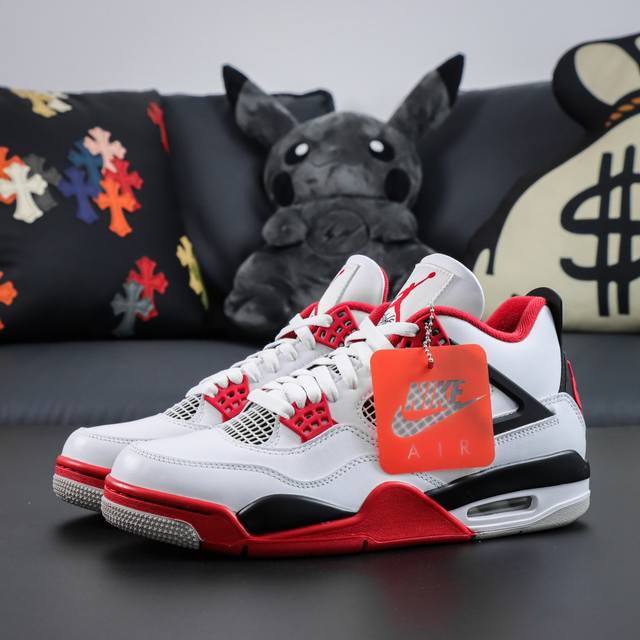 Channel Advantages! Ljr Pure Original AJ4 Air Jordan 4 Rire Red Flame Red Ljr Ve