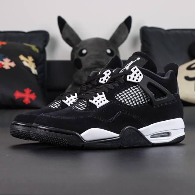 Channel Advantages! Ljr Pure Original AJ4 Air Jordan 4 Retro White Thunder. Ljr