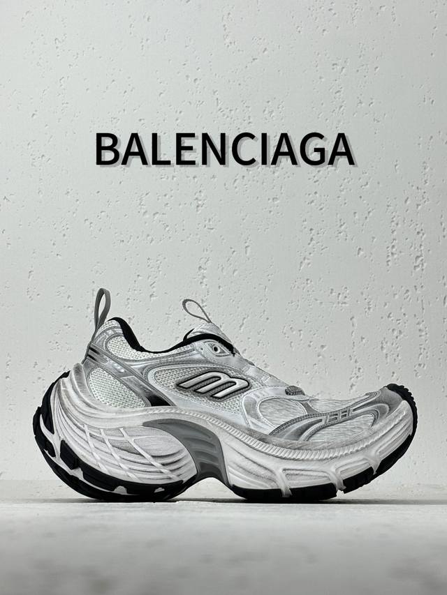 Channel Advantage! OK Version Paris Balenciaga 10XL Mesh Distressed Thick-Soled