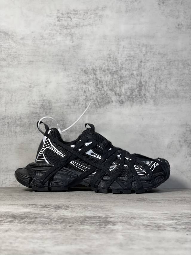 Channel Advantage! OK Version Balenciaga 3XL 24Ss Lace-up Distressed Trendy Low-