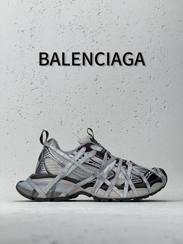 Channel Advantage! OK Version Balenciaga 3XL 24Ss Lace-up Distressed Trendy Low-