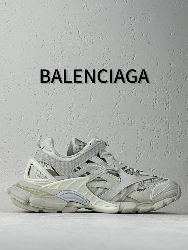 Channel Advantage! OK Version Balenciaga Track 2.0 Round Toe Lace-up Low-top Dad