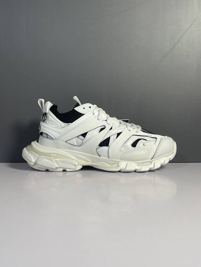 Channel Advantage! OK Version Balenciaga Track Nylon Round Toe Lace-up Low-top D