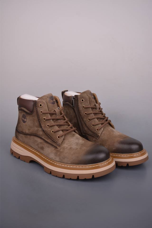Timberland Outdoor Mid-Top Casual Yellow Boots. Made in Guangdong, high-quality