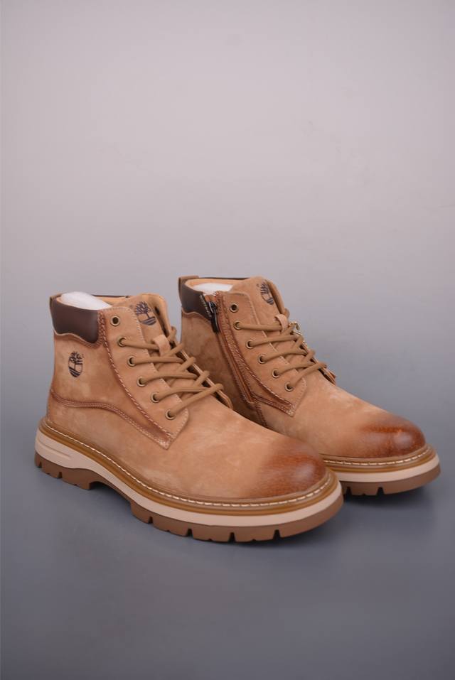 Timberland Outdoor Mid-Top Casual Yellow Boots. Made in Guangdong, high-quality