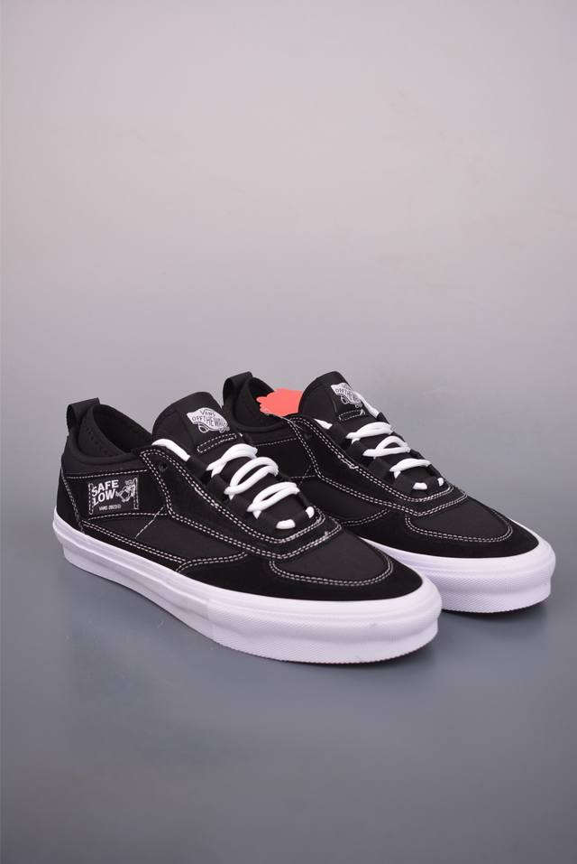 Vans Skate Safe Low Black and White Official New Style Low-Top Lightweight Skate