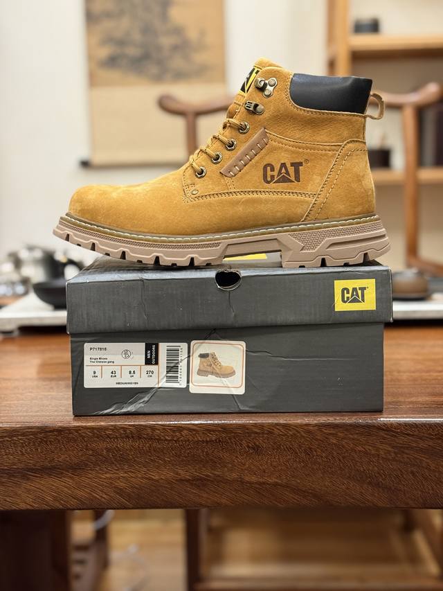 New Arrival# Cat Outdoor Workwear Casual Martin Boots, Yellow Boot Series. Made