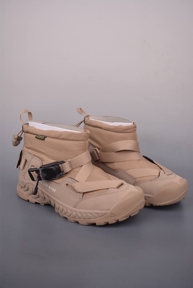 Keen Hyke X Keen Hoodzerra Nxis Wp Round Toe Cushioning, Wear-resistant Mid-cut