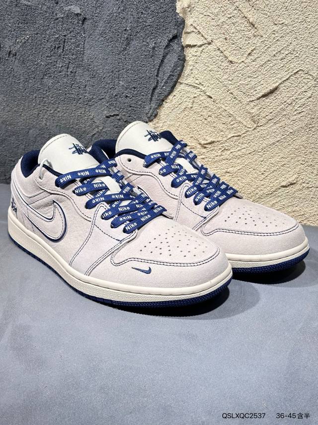 New Arrival Real Shot: Air Jordan 1 Low Blue Lemon AJ1, Jordan 1, AJ1 Low-Top Bl