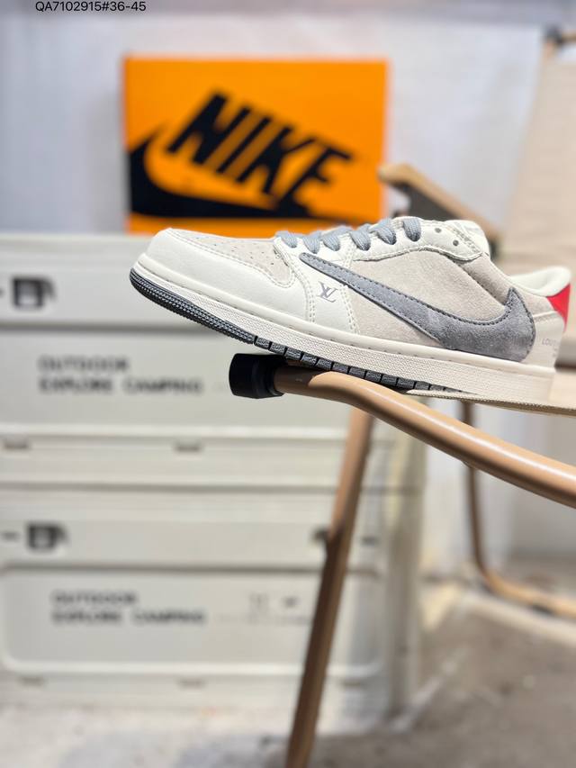 Lv X Jordan Air Jordan 1 Low AJ1 basketball shoes official synchronized colorway