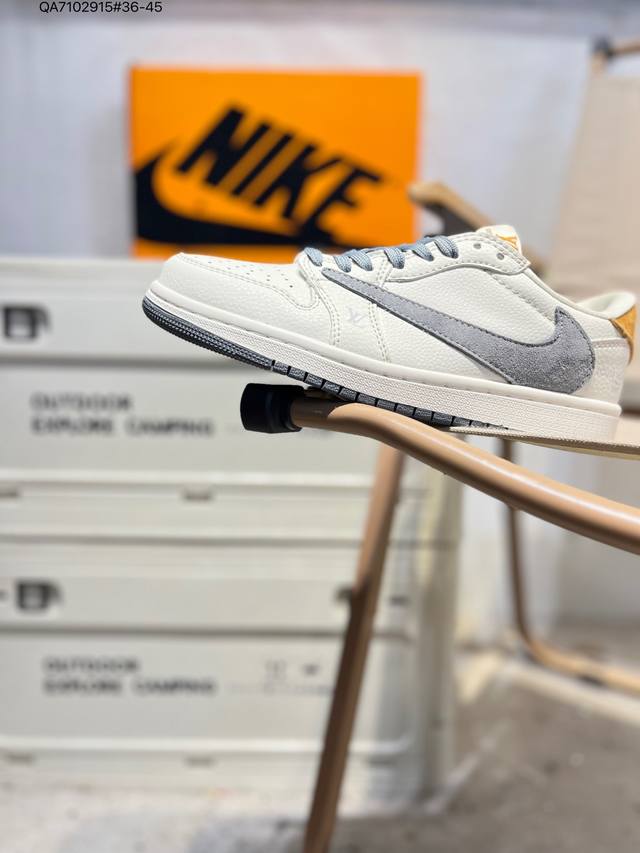 Lv X Jordan Air Jordan 1 Low AJ1 basketball shoes official synchronized colorway