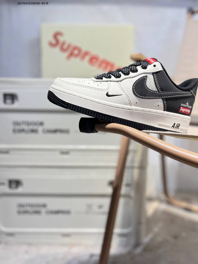 Supreme X Nk Air Force 1 '07 Low Casual Sneakers #Custom Leather, Original Last