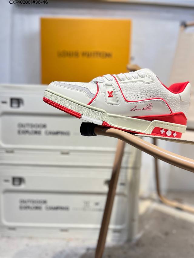 Louis Vuitton Lv sneakers New Lv Trainer latest colorway sneakers Lv brand baske