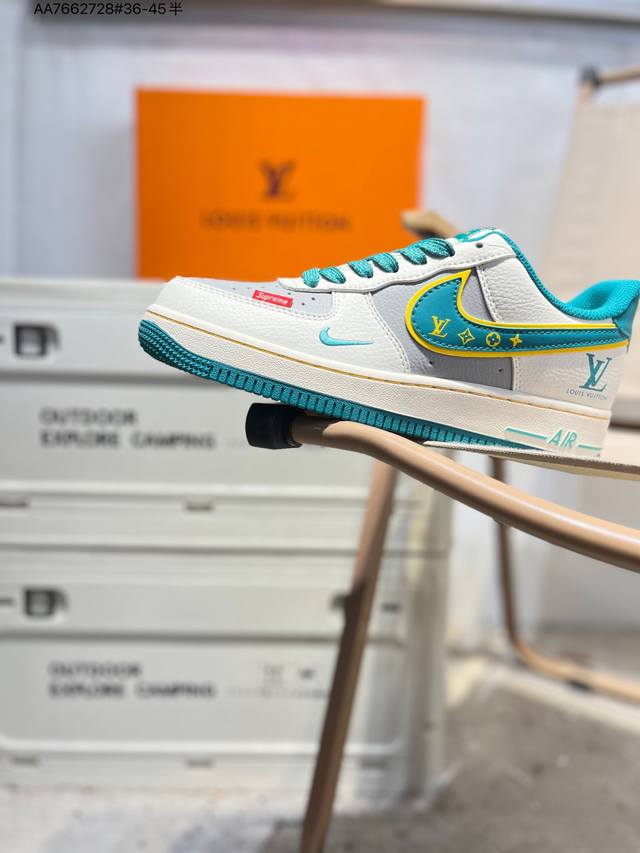 Lv X Nk Air Force 1 '07 Low Air Force 1 Low-top Casual Sneakers #Custom Leather,