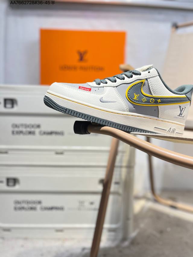 Lv X Nk Air Force 1 '07 Low Air Force 1 Low-top Casual Sneakers #Custom Leather,