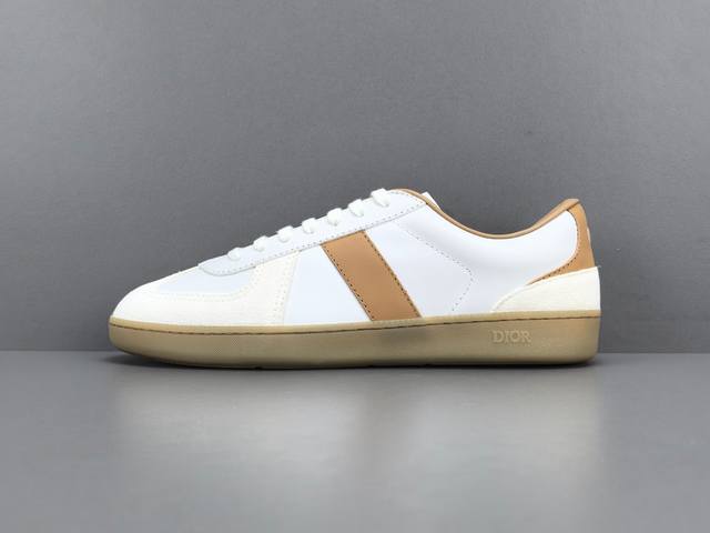 Channel Advantage! Dior B01 Leather Suede Round Toe Lace-up Low-top Sneakers for