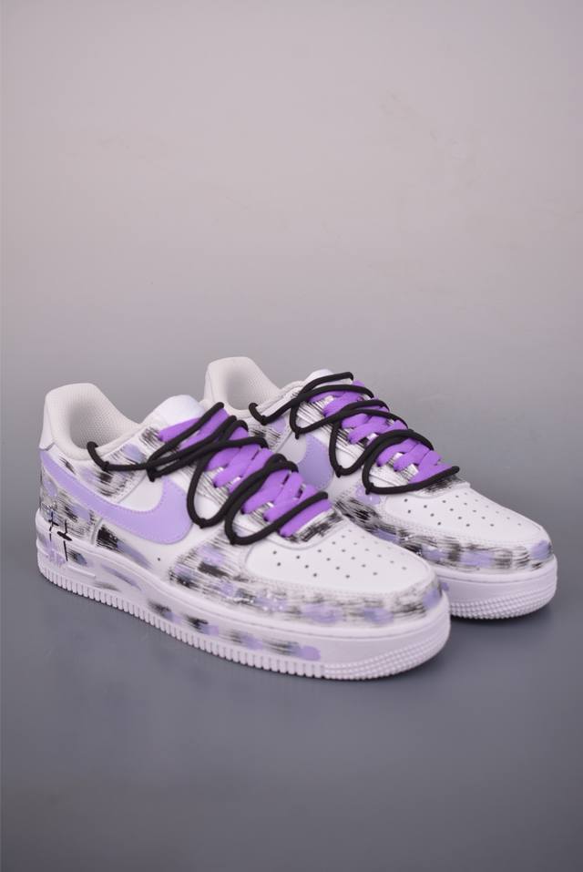 Nike Air Force 1 Low, hand-painted graffiti deconstructed strap design, original