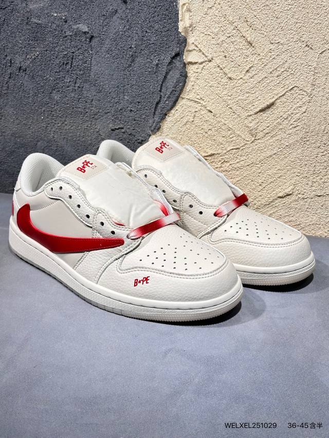 Travis Scott X Fragment Design X Air Jordan AJ1 Low Og Sp Three-way collaboratio