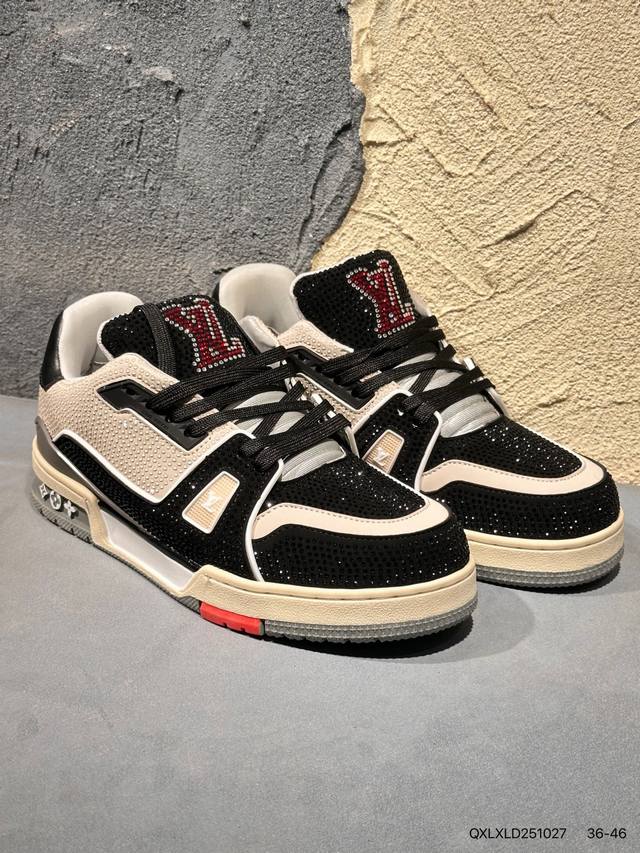 New Arrival Real Shots Brand New Louis Vuitton Trainer Sneaker Low Casual Sports