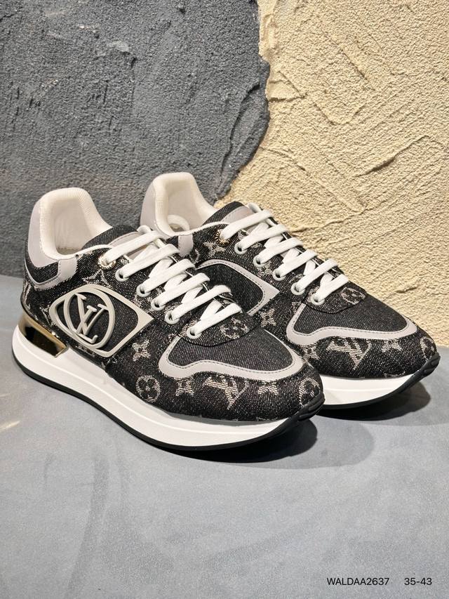 New Arrival Real Shots Brand New Louis Vuitton Trainer Sneaker Low Casual Sports