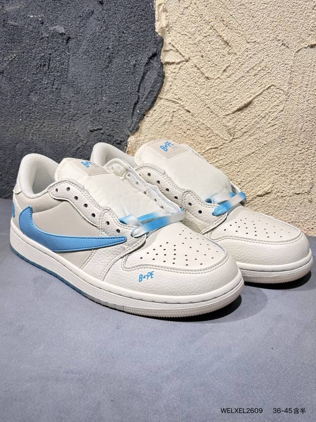 Travis Scott X Fragment Design X Air Jordan AJ1 Low Og Sp Three-way collaboratio