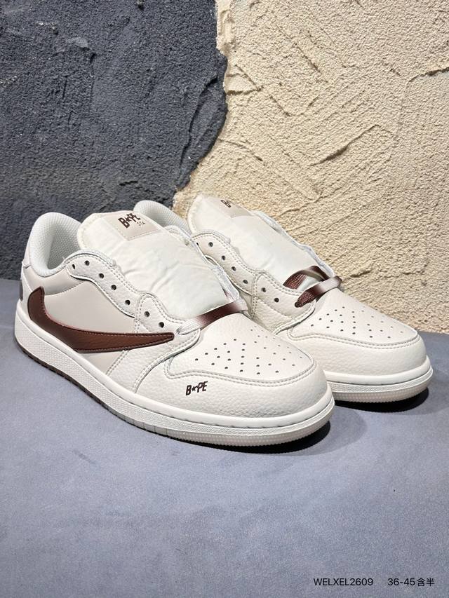 Travis Scott X Fragment Design X Air Jordan AJ1 Low Og Sp Three-way collaboratio