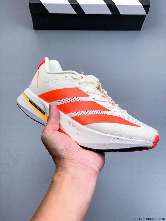 Company Grade! Adidas Adizero Boston 13 Breathable Mesh Racing Shoes with Boost