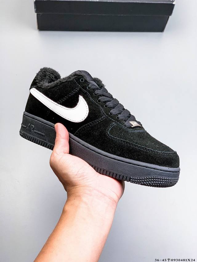 Fleece-lined! Nike Air Force 1 Classic Versatile Casual Sneakers 0930481X24 Ddd