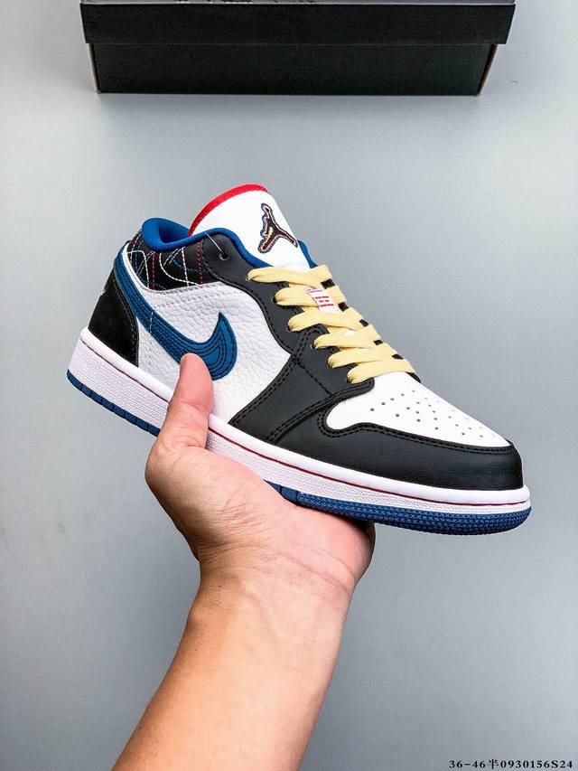 Company Grade! Nike Air Jordan Low 1 Classic Casual Shoes 0930156S24 Ddd