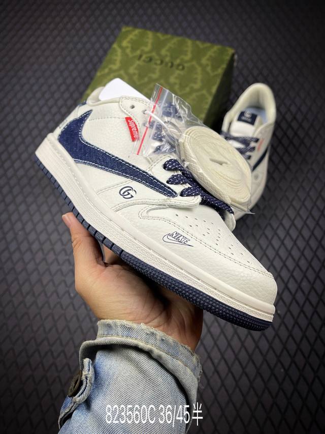 C Factory Grade Nike Air Jordan 1 X Travis Scott AJ1 Reverse Swoosh Jordan 1 'DI