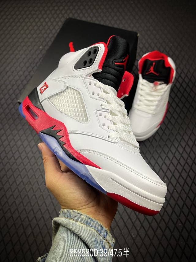 Air Jordan 5 Retro Fire Red Black Tongue AJ5 (also known as "Rukawa Kaede" style