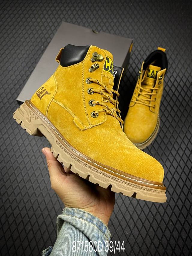 New Arrival# Cat Outdoor Workwear Lightweight Casual Martin Boots, Yellow Boot S