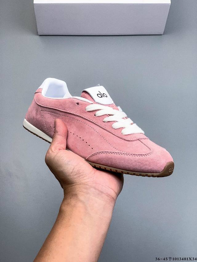 Alo Yoga Sunset Genuine Leather Casual German Training Shoes Women's 2025 New St