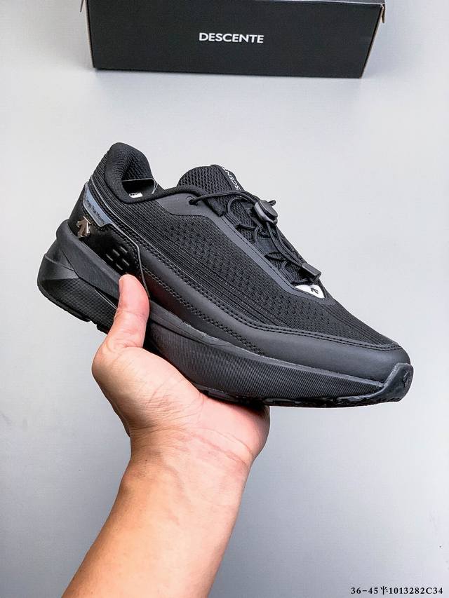 Company Grade! Descente Running Series Dfluid DF Lace-up Non-slip Low-top Traini