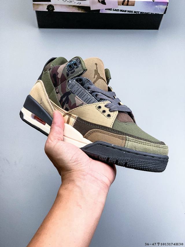 Company Grade! Jordan Air Jordan 3 Retro Tinker Nrg AJ3 Low-top Retro Casual Spo