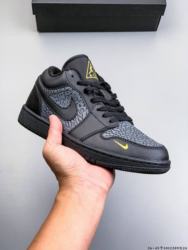 Company Grade! Nike Air Jordan Low 1 Classic Casual Shoes ( 1012289X24)