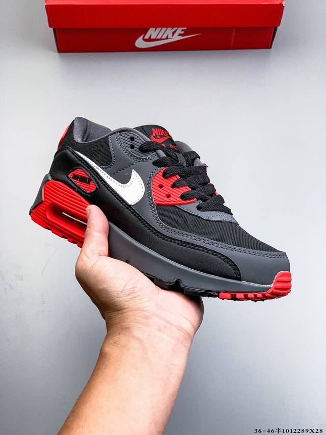 Company Grade! Nike Wmns Nike Air Max 90 Oreo Half-length Air Cushion Full Leath