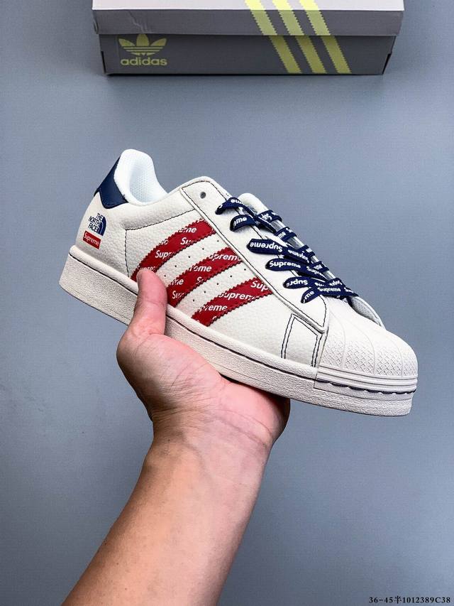 Company-grade top-grain leather! Adidas Superstar Shell Toe Classic Versatile Ca