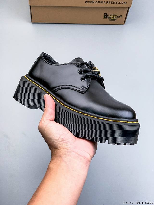 Dr. Martens Leather Loafers, Thick-Soled Slip-On Shoes, 1011115X22 Ddd