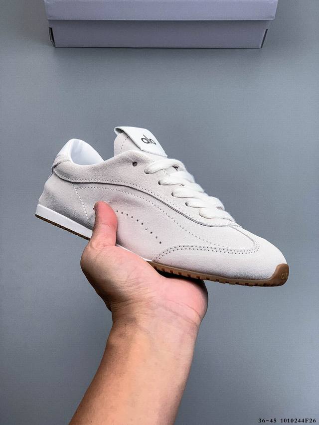 Alo Yoga Sunset Genuine Leather Casual German Training Shoes Women's 2025 New St