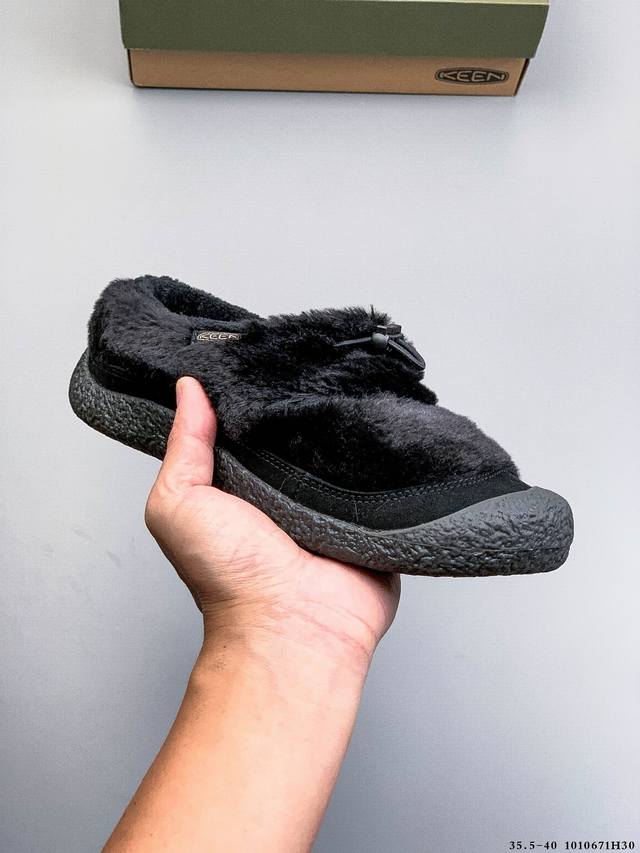 Company Grade! Keen Howser Iii Slide Autumn/Winter Warm Slip-on Women's Shoes, F