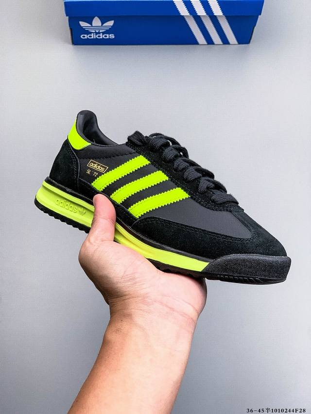 Company Grade! A completely redesigned Adidas SL 72 Rs, this retro silhouette is