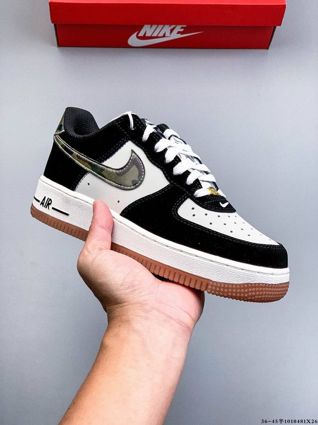 Authentic label on second-layer! Nike Air Force 1 Low, classic and versatile cas