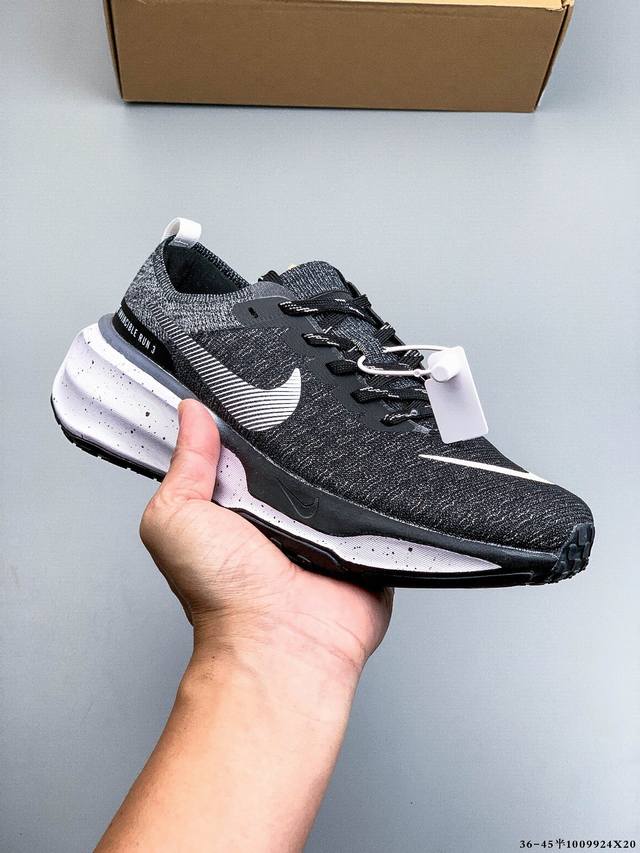 The Nike Zoomx Invincible Run Fk 3 is a performance-style running shoe featuring