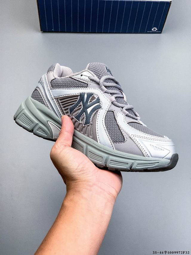 Company Grade! Mlb Chunky Liner Casual Running Shoes, Ny Print, Breathable, Ligh