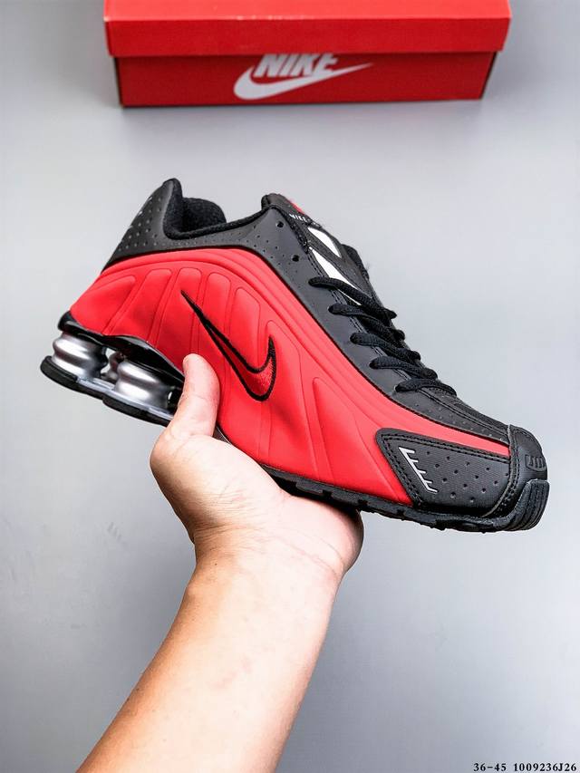 Company Grade! Nike Shox R4 Series Low-Top Sports Casual Cushioned Sneakers The