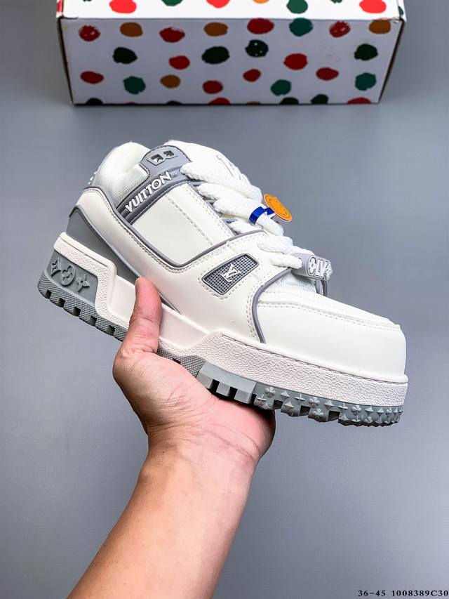 Louis Vuitton Lv Trainer Maxi Low-Top Casual Sneakers, Brand New Private Order,