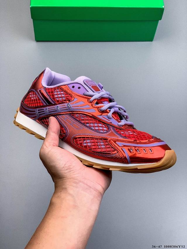 Company Grade! Bottega Veneta's latest Orbit series retro mesh casual sneakers f