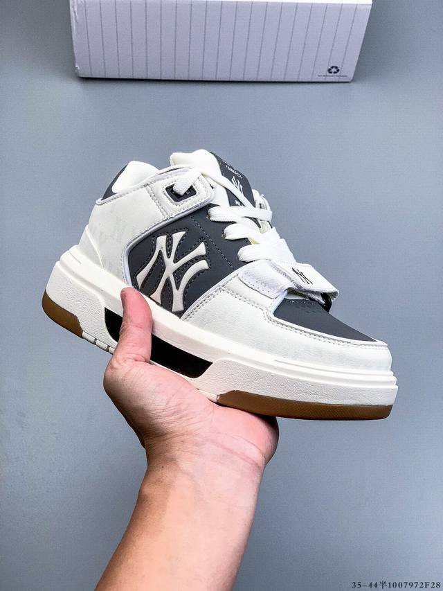 Company Grade! Mlb Chunky Liner Casual Running Shoes, Printed Leather Sneakers,